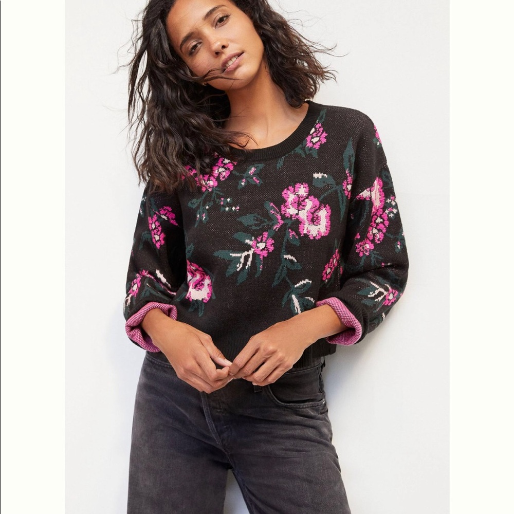 Maeve floral pullover sweater